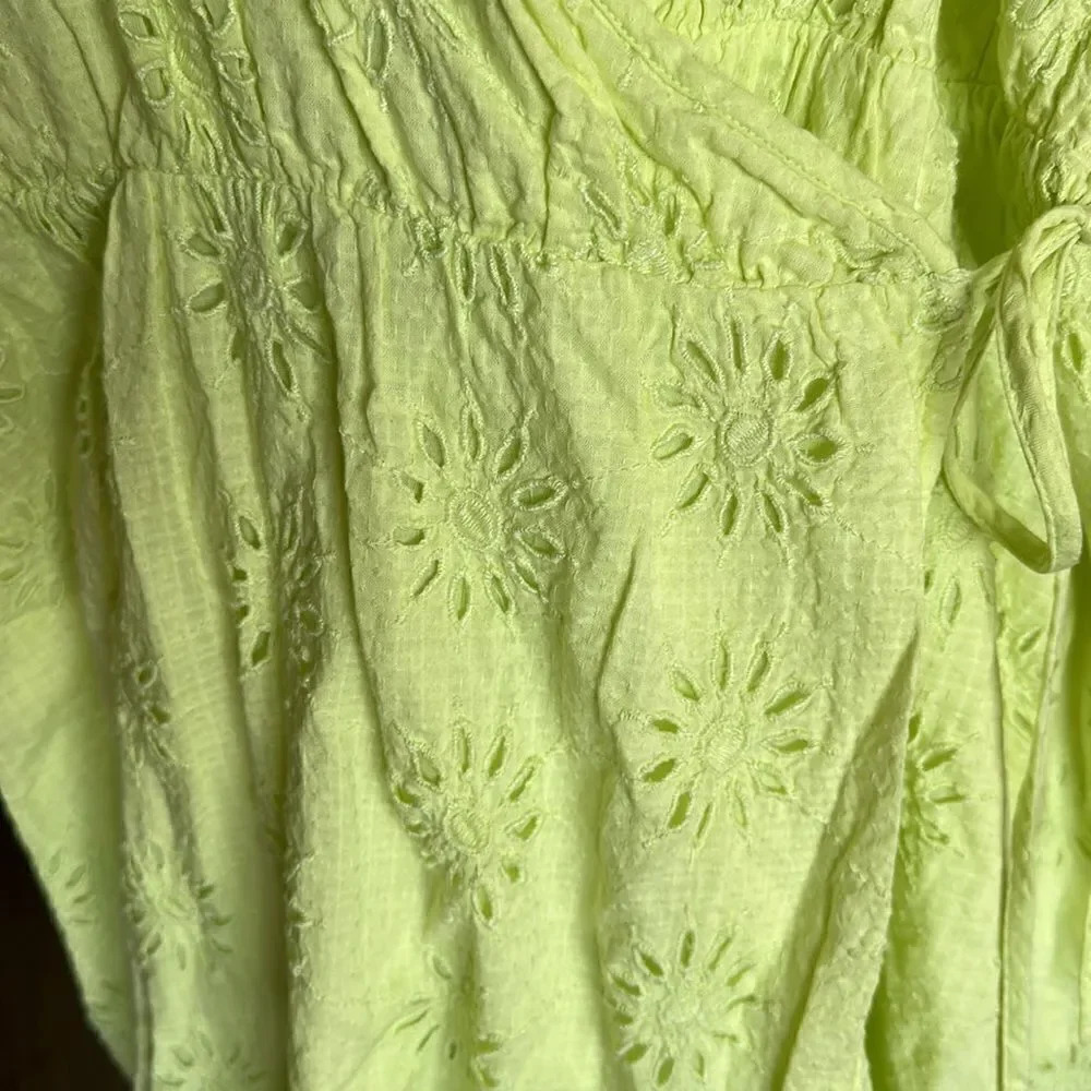 ZARA | Light Yellow | OPENWORK EMBROIDERED DRESS - Picture 12 of 13